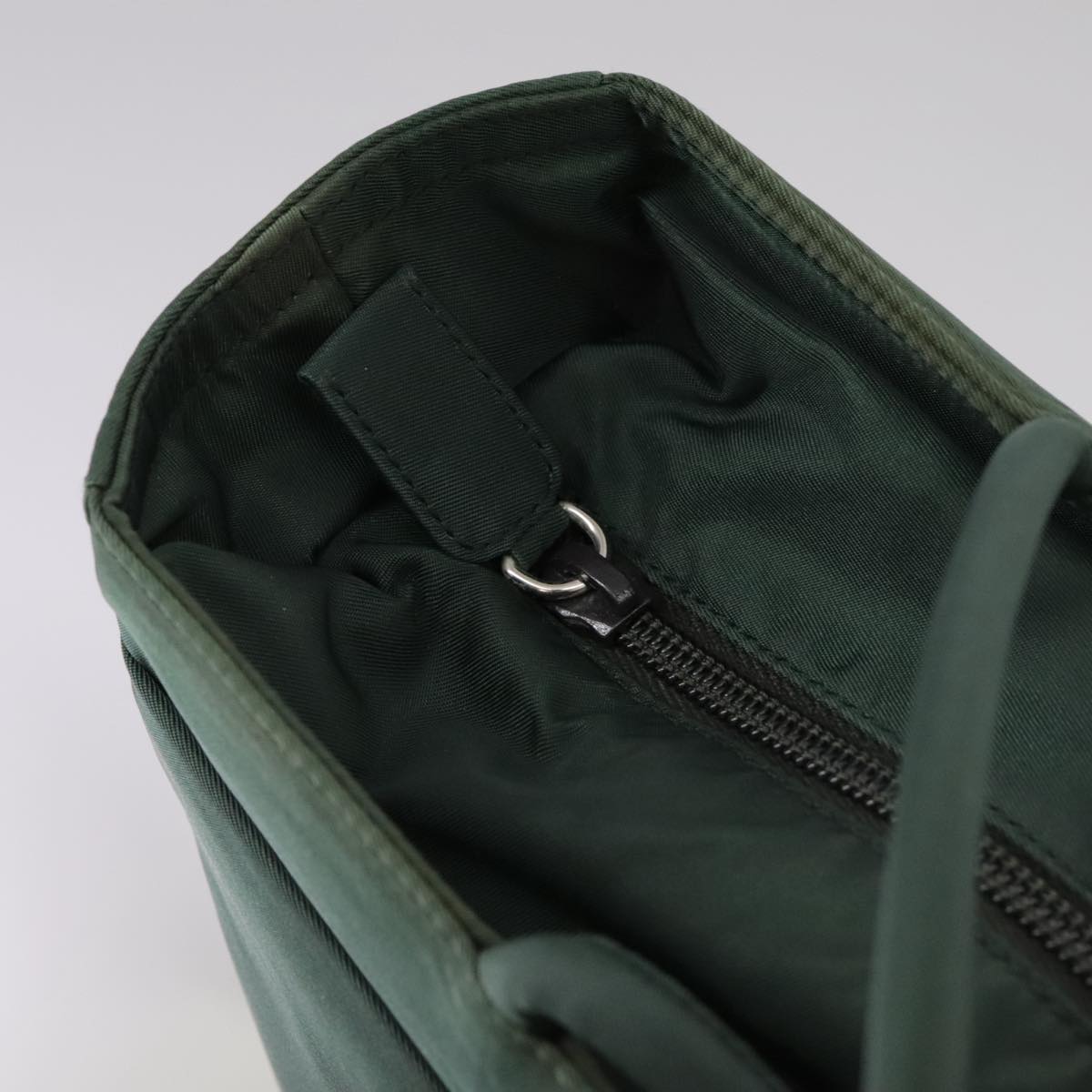 PRADA Tote Bag Nylon Green Auth ti2554