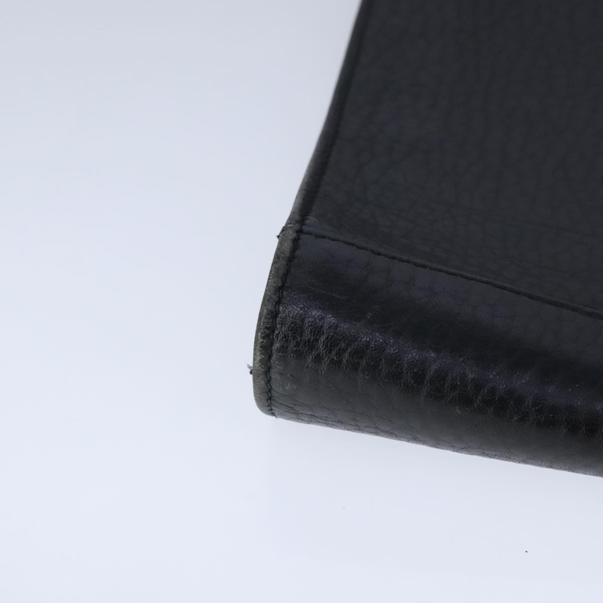 Burberrys Business Bag Leather Black Gold Auth ti2582