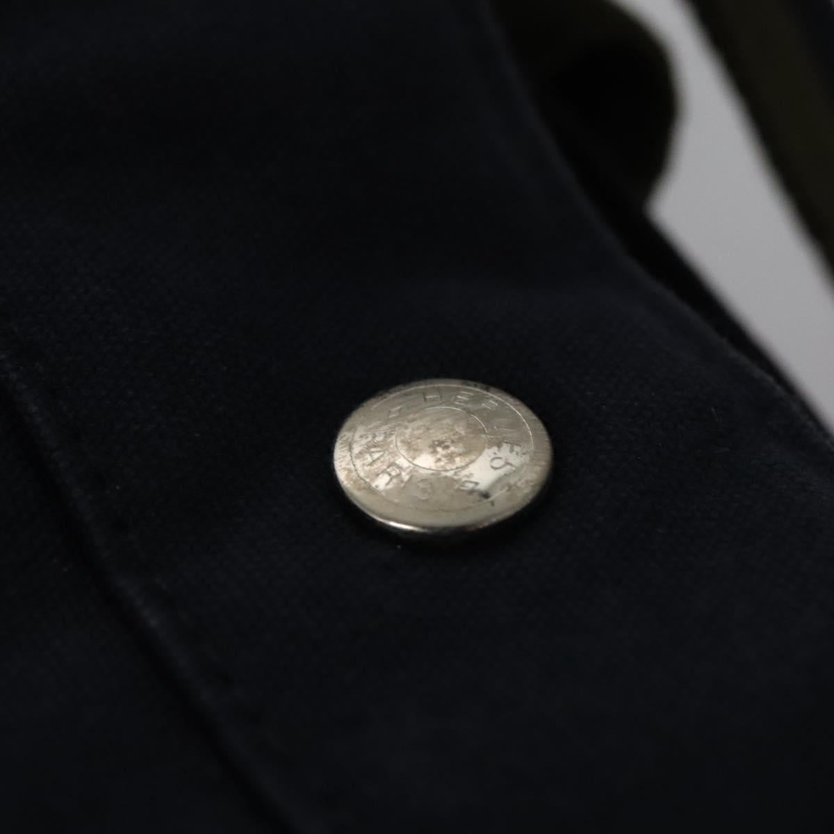 HERMES Fourre Tout MM Hand Bag Canvas Navy Auth ti2640