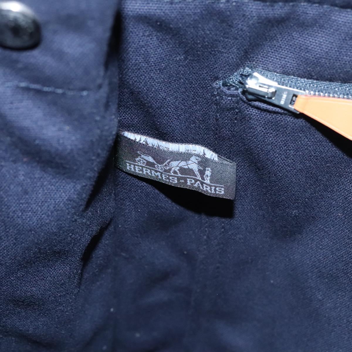 HERMES Fourre Tout MM Hand Bag Canvas Navy Auth ti2640