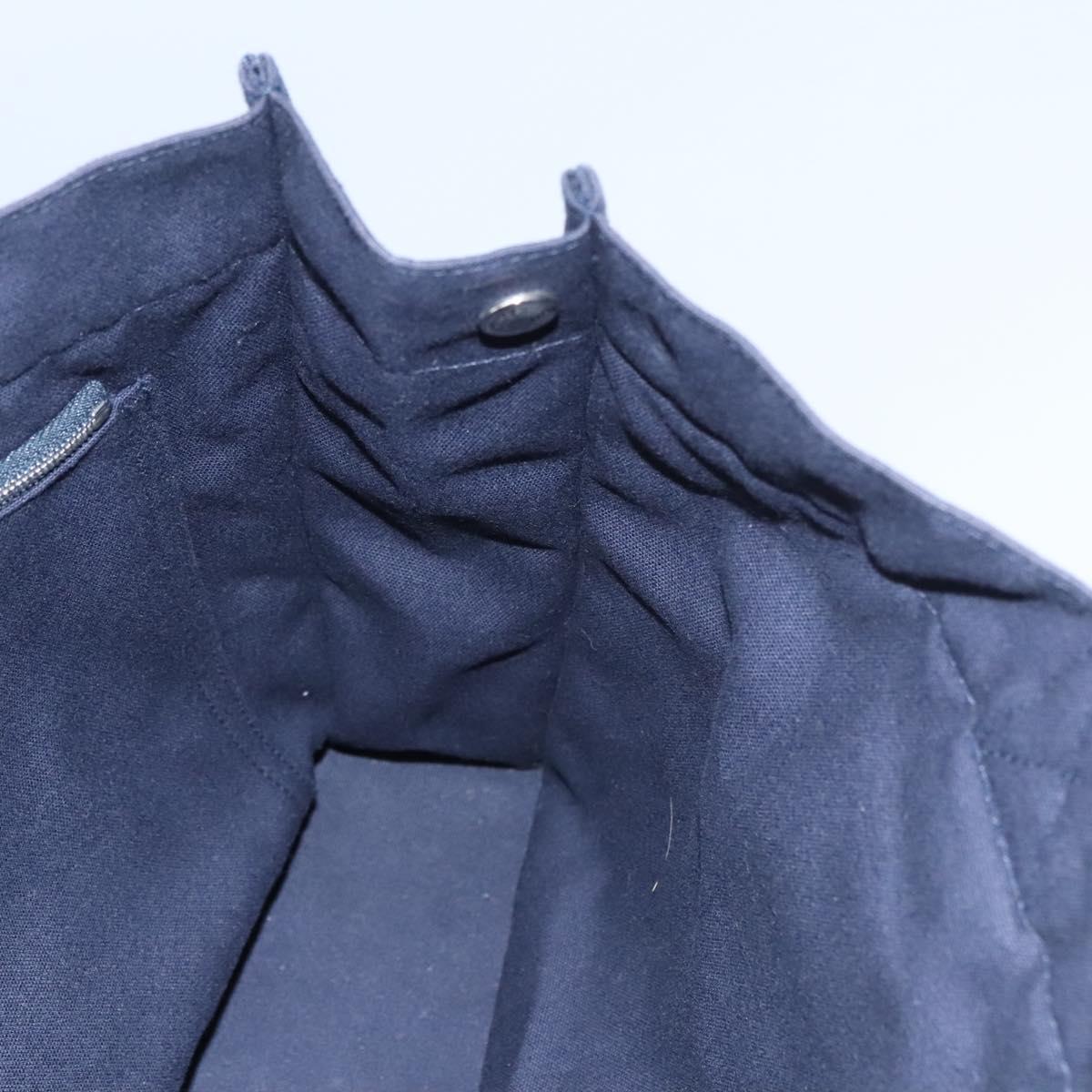 HERMES Fourre Tout MM Hand Bag Canvas Navy Auth ti2640