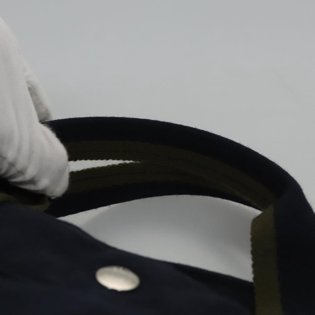 HERMES Fourre Tout MM Hand Bag Canvas Navy Auth ti2640