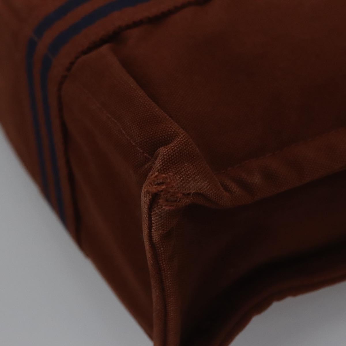 HERMES Fourre Tout PM Hand Bag Canvas Brown Auth ti2641