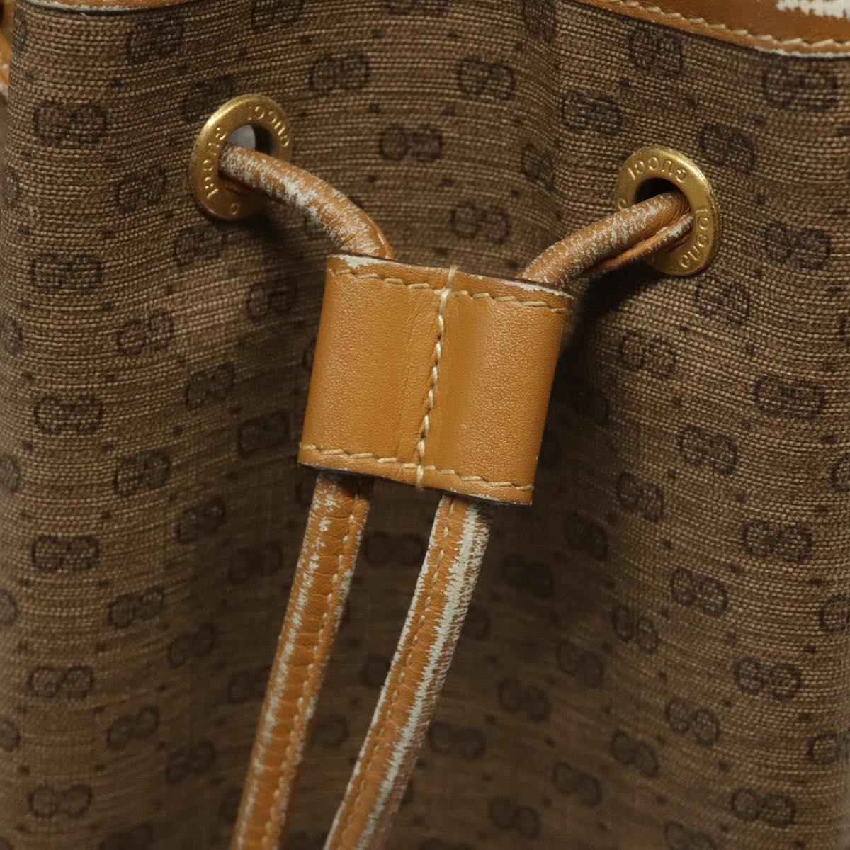 GUCCI Micro GG Supreme Shoulder Bag PVC Beige 001 115 1229 Auth ti2653