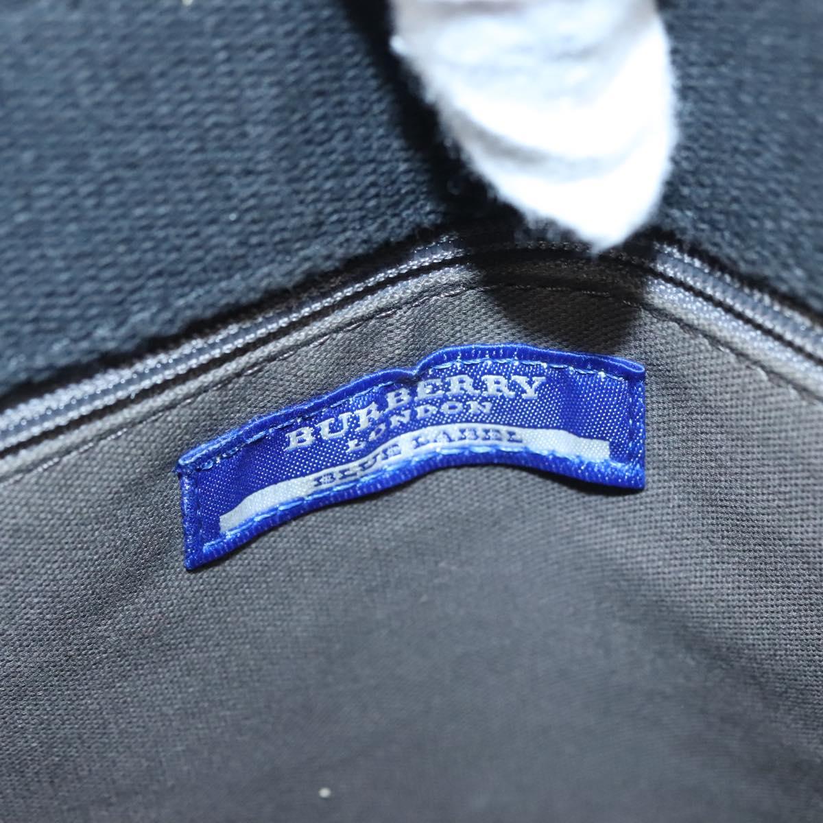 BURBERRY Tote Bag Canvas Black Auth ti2661