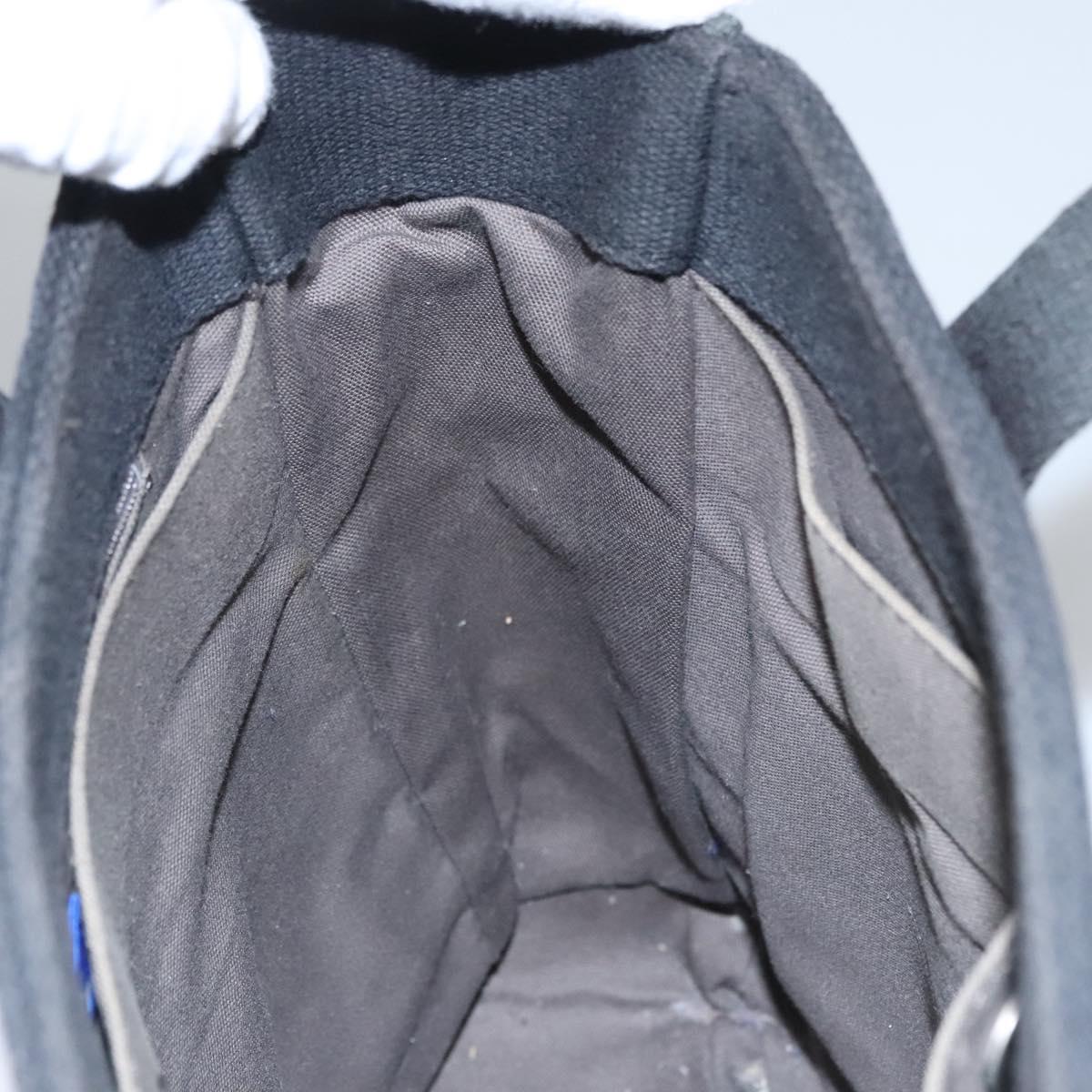 BURBERRY Tote Bag Canvas Black Auth ti2661