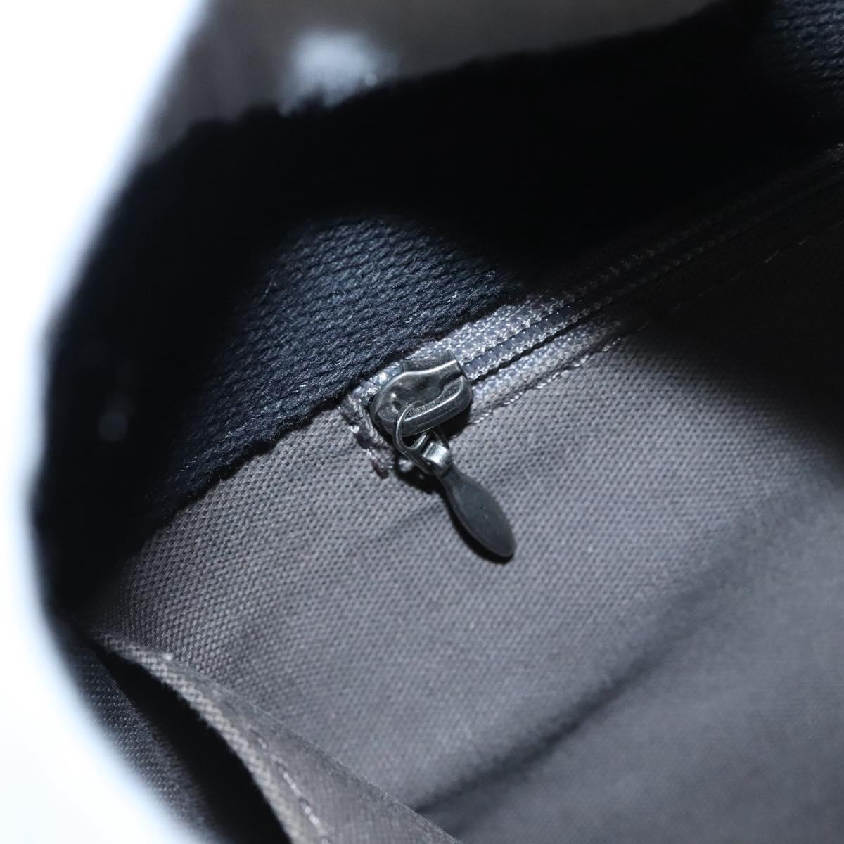 BURBERRY Tote Bag Canvas Black Auth ti2661