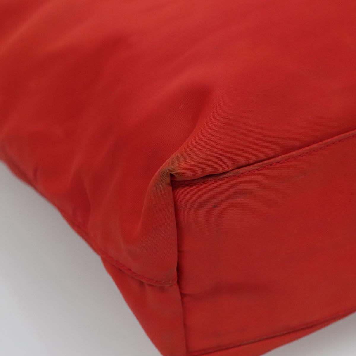 PRADA Tote Bag Nylon Red Auth ti2670