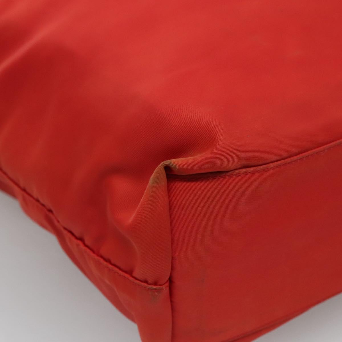 PRADA Tote Bag Nylon Red Auth ti2670