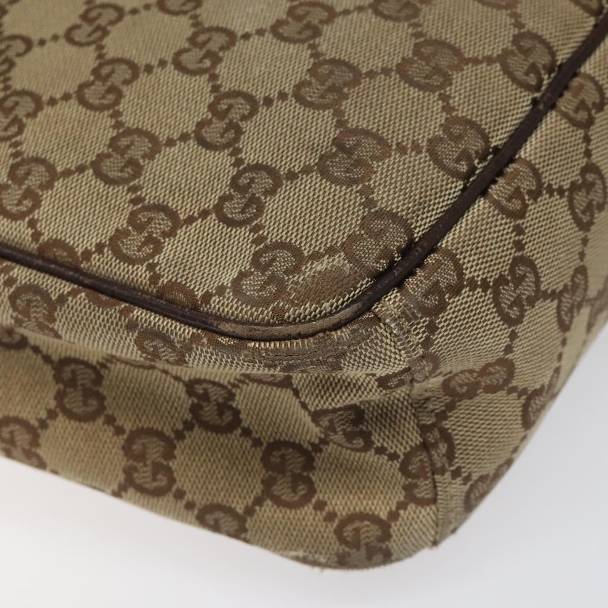 GUCCI GG Canvas Shoulder Bag Beige 122759 Auth ti2694