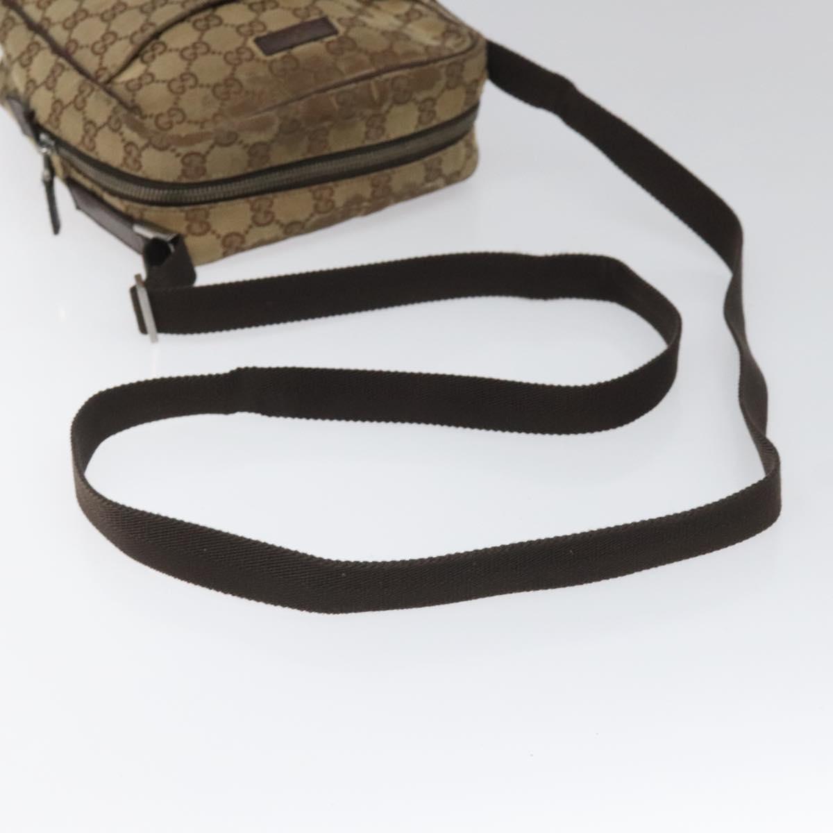 GUCCI GG Canvas Shoulder Bag Beige 122759 Auth ti2694