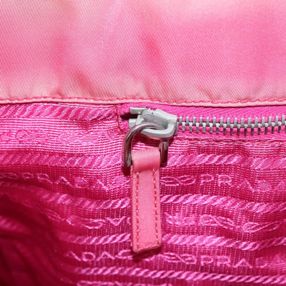 PRADA Tote Bag Nylon Pink Auth ti2721