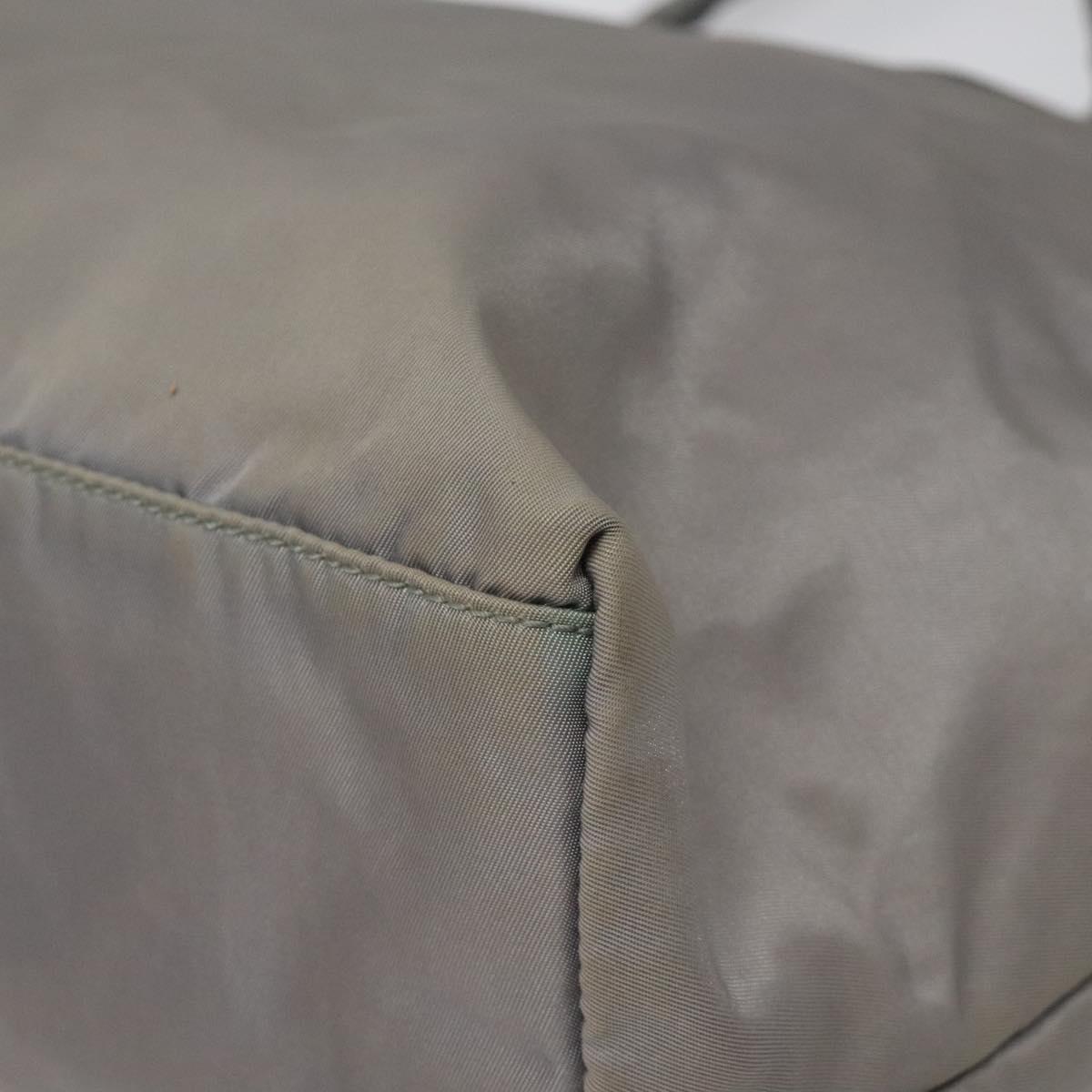 PRADA Tote Bag Nylon Gray Auth ti2725