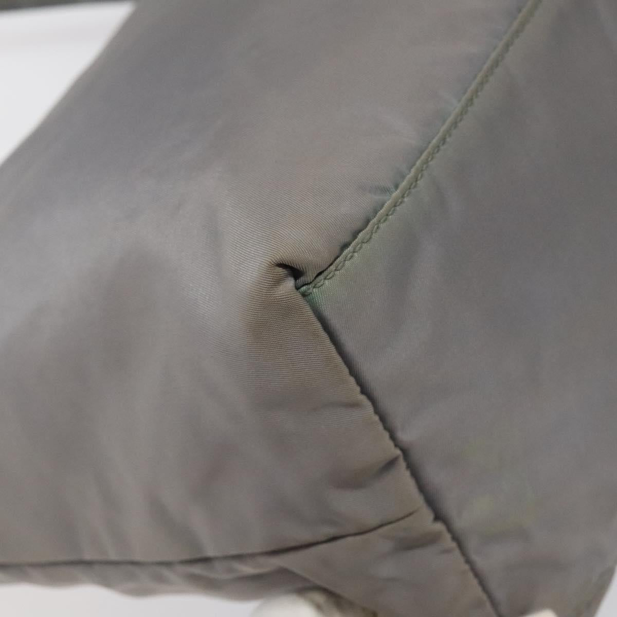 PRADA Tote Bag Nylon Gray Auth ti2725