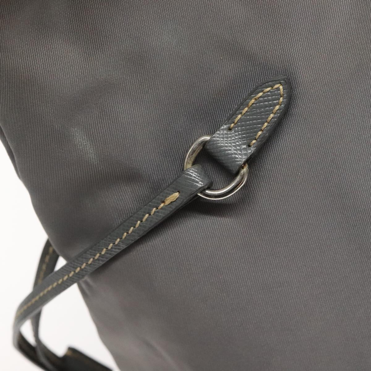 PRADA Tote Bag Nylon Gray Auth ti2725