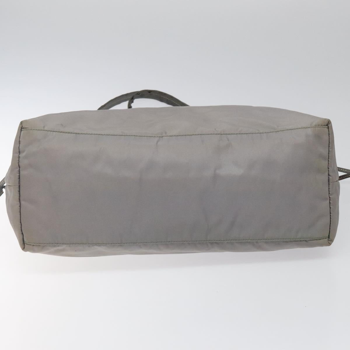 PRADA Tote Bag Nylon Gray Auth ti2725