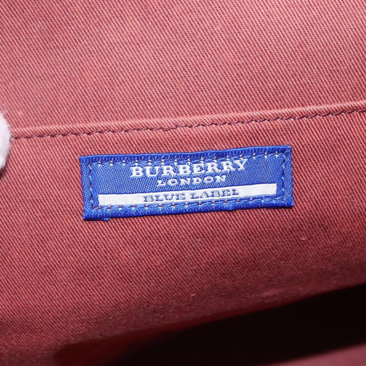 BURBERRY Blue Label Hand Bag Canvas Pink Auth ti2728
