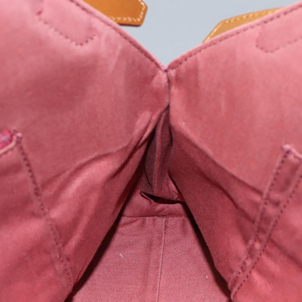 BURBERRY Blue Label Hand Bag Canvas Pink Auth ti2728