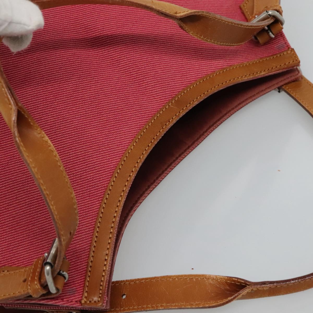 BURBERRY Blue Label Hand Bag Canvas Pink Auth ti2728