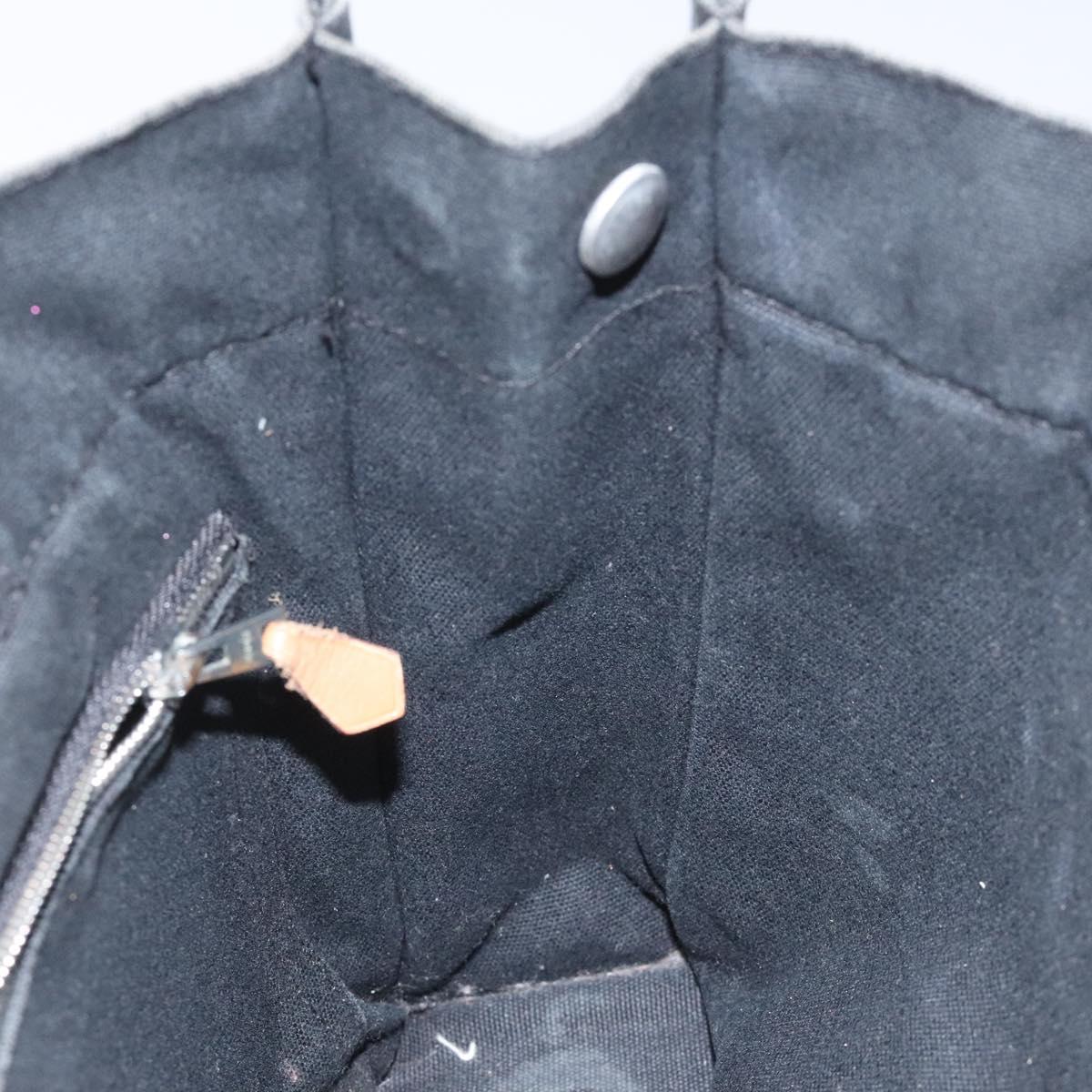 HERMES Fourre Tout PM Hand Bag Canvas Black Auth ti2733