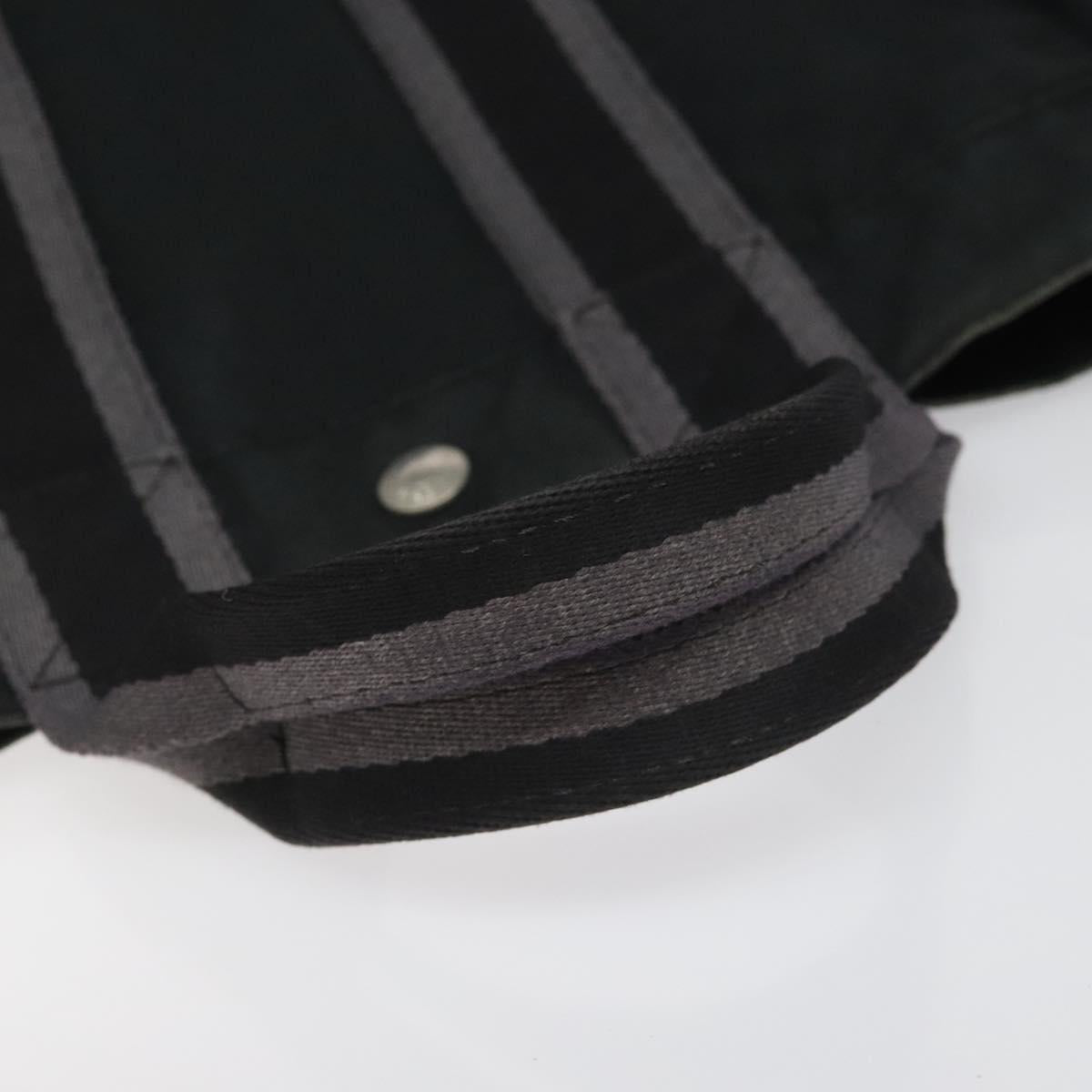 HERMES Fourre Tout PM Hand Bag Canvas Black Auth ti2733