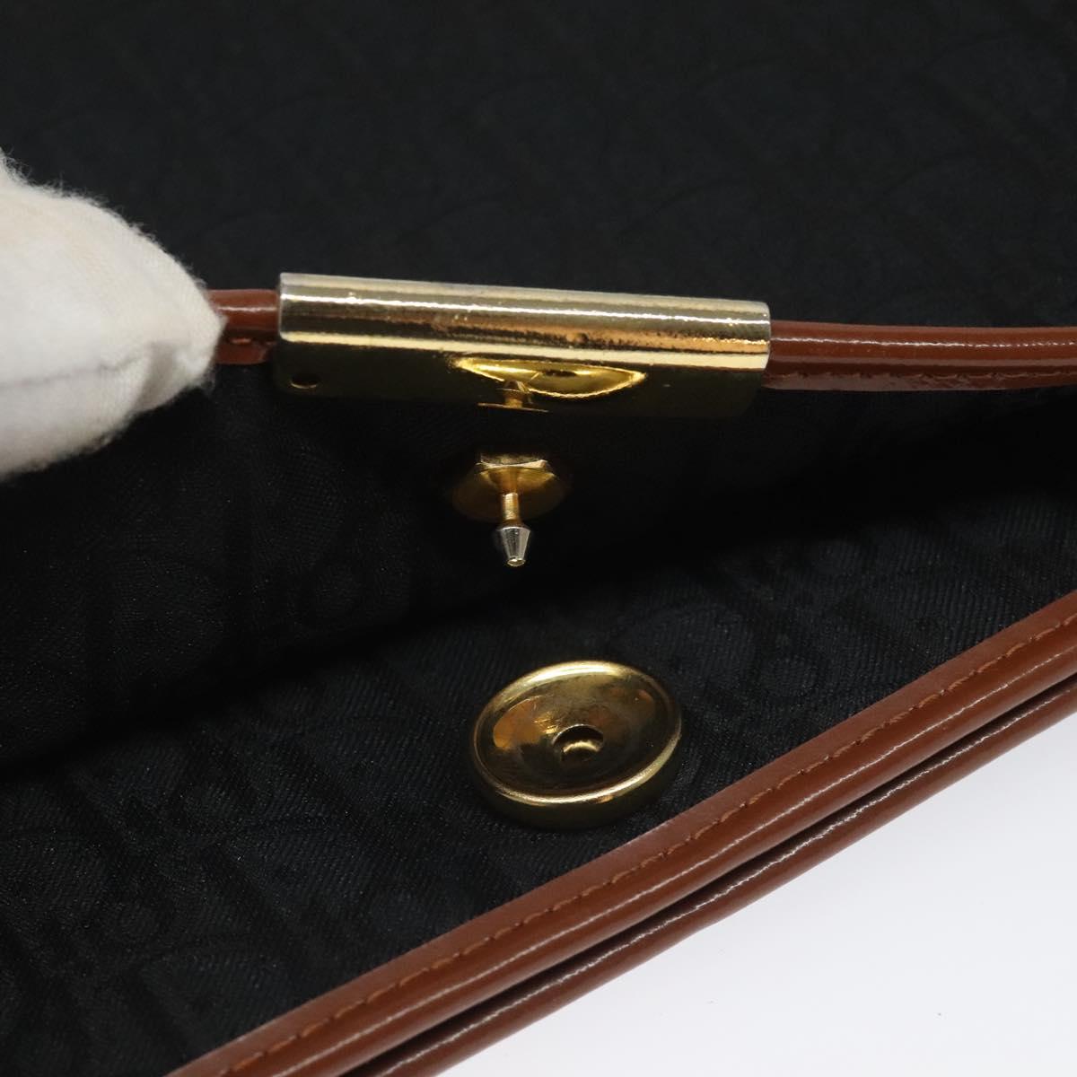 Christian Dior Trotter Canvas Shoulder Bag Black Auth ti2735