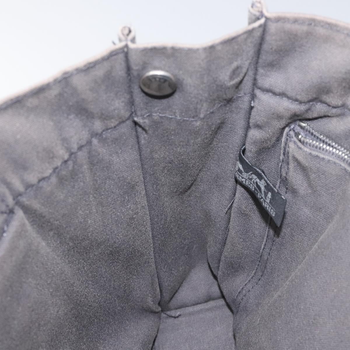 HERMES Fourre Tout PM Hand Bag Canvas Gray Auth ti2740