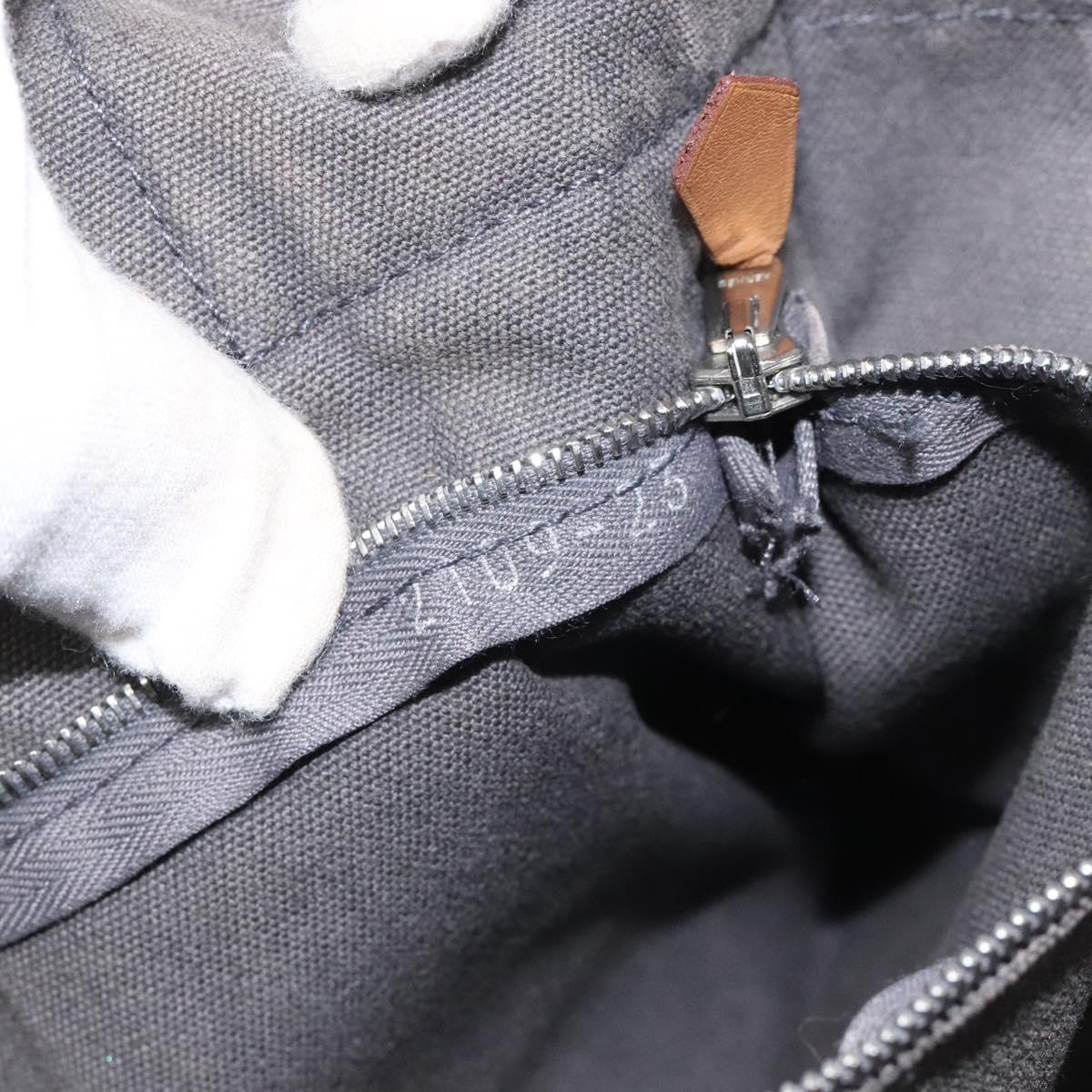 HERMES Fourre Tout PM Hand Bag Canvas Gray Auth ti2740