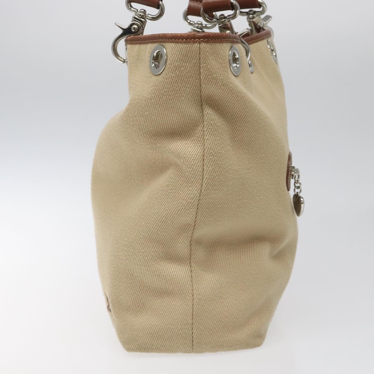 BURBERRY Nova Check Blue Label Tote Bag Canvas Beige Brown Auth ti2741