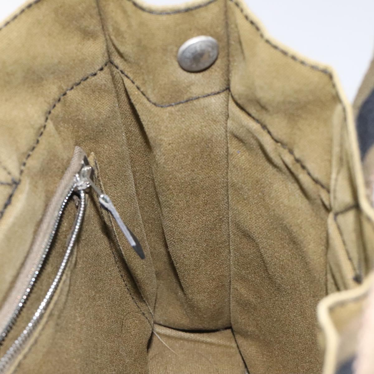 HERMES Fourre Tout PM Hand Bag Canvas Khaki Auth ti2747