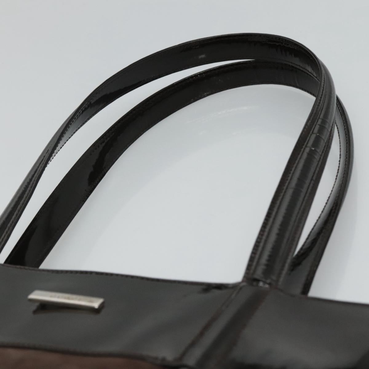 GUCCI Tote Bag Suede Leather Brown Auth ti2756