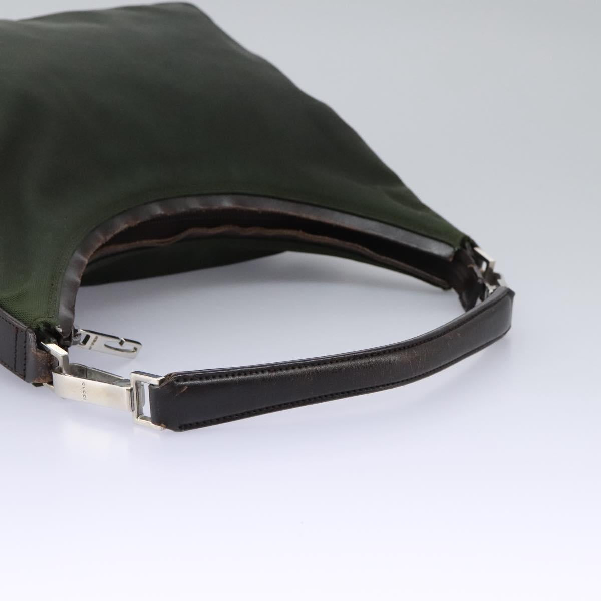 GUCCI Hand Bag Canvas Khaki 000 0602 Auth ti2770