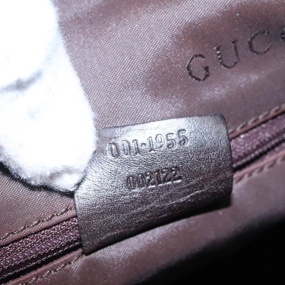 GUCCI Shoulder Bag Canvas Khaki Auth ti2779