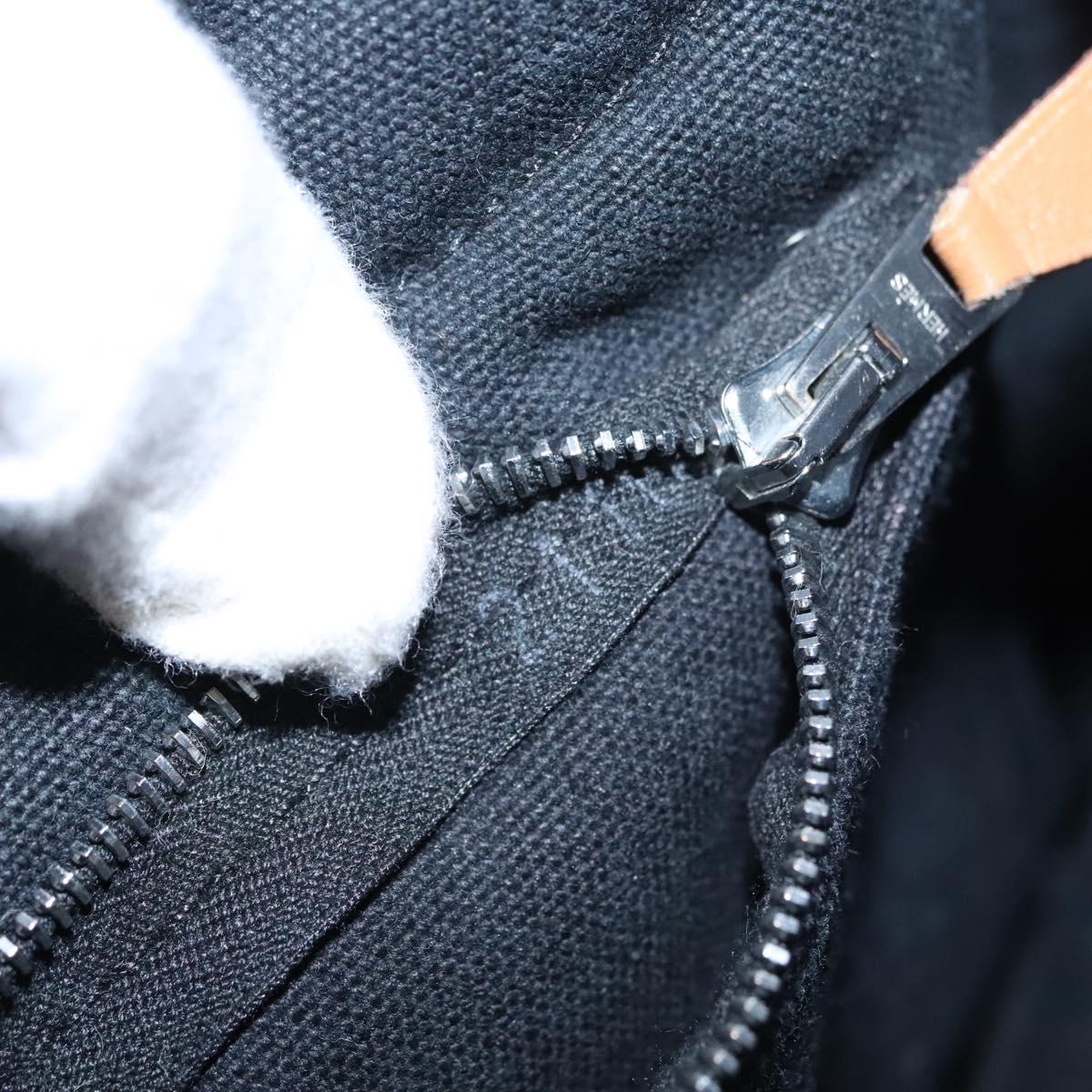 HERMES Fourre Tout PM Hand Bag Canvas Black Auth ti2780