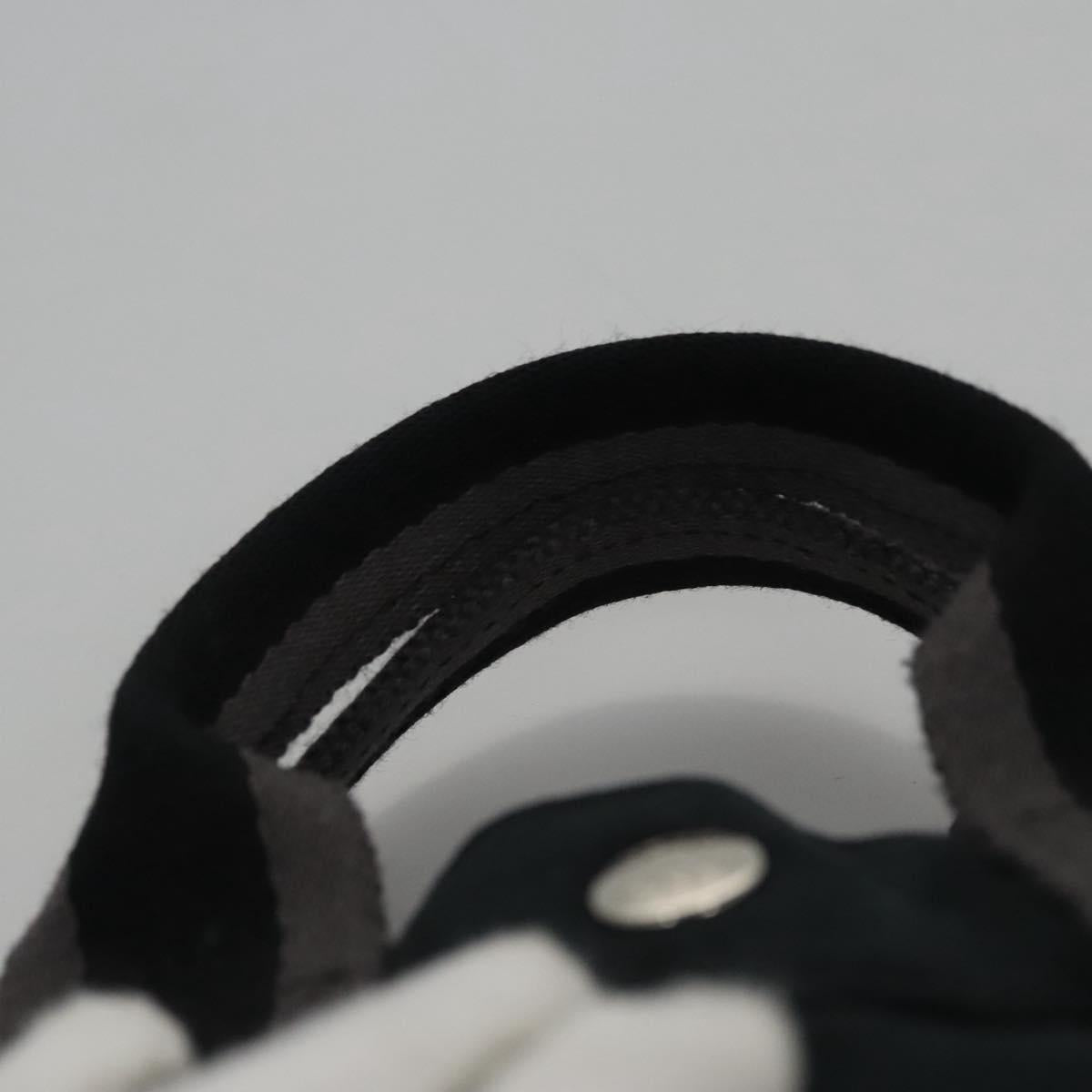 HERMES Fourre Tout PM Hand Bag Canvas Black Auth ti2780