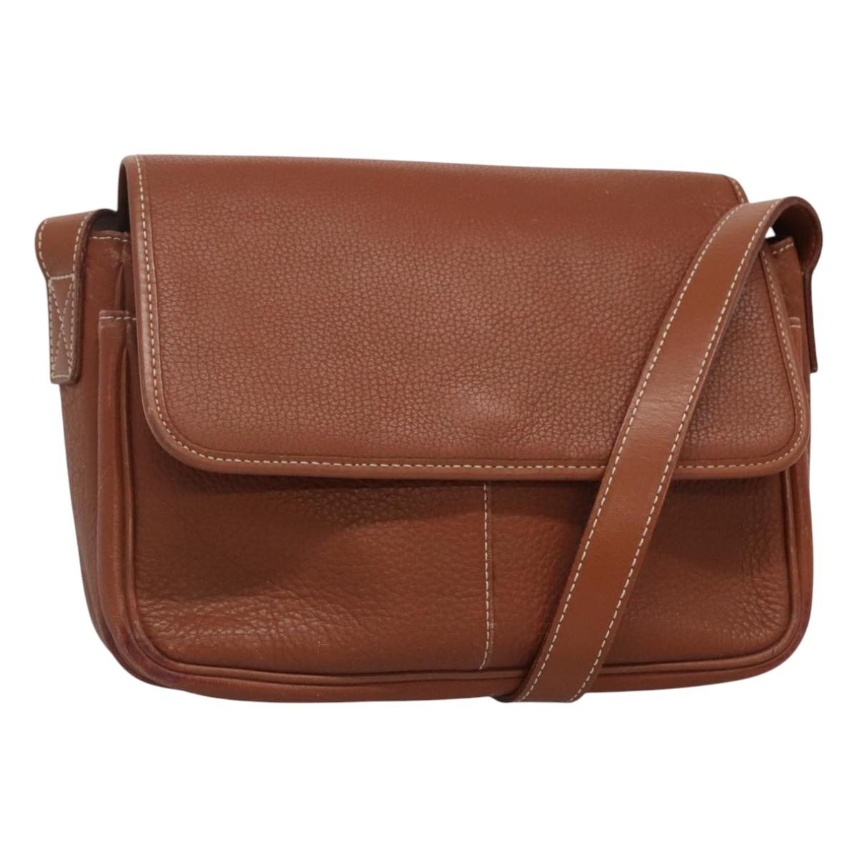 Burberrys Shoulder Bag Leather Brown Auth ti2788