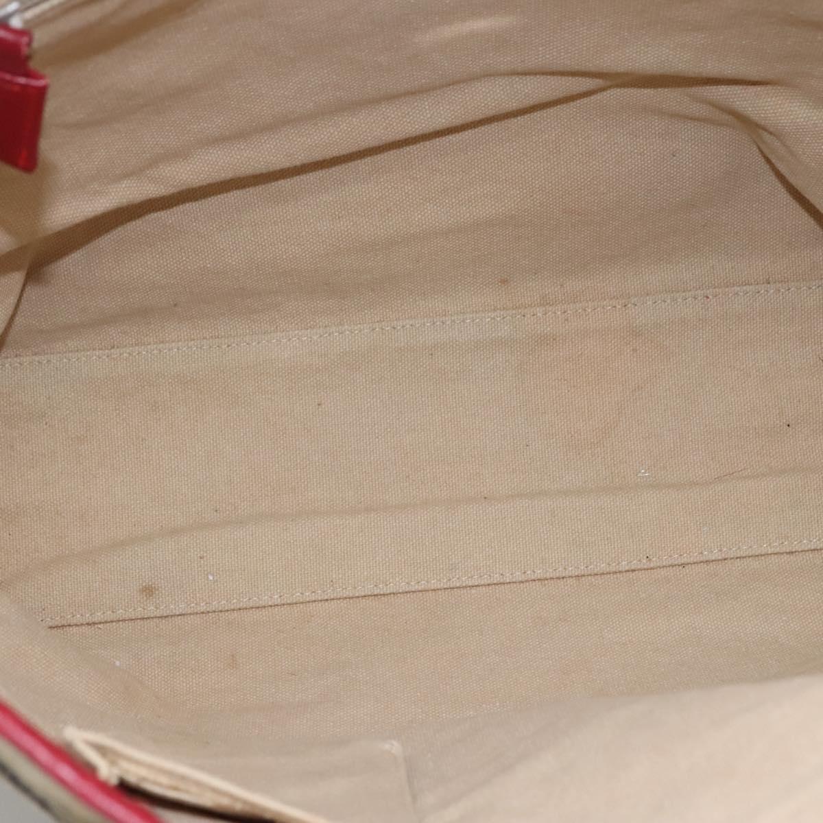 Burberrys Nova Check Blue Label Tote Bag Wool Beige Auth ti2789