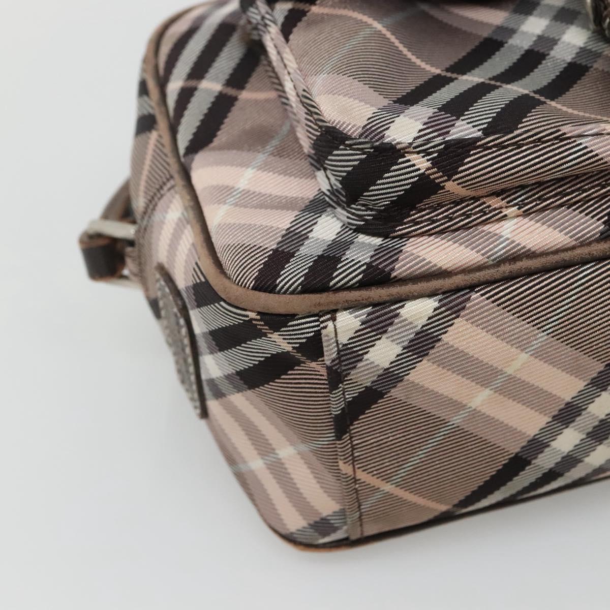 BURBERRY Nova Check Blue Label Shoulder Bag Nylon Black Auth ti2792