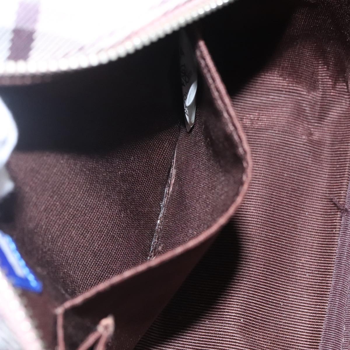 BURBERRY Nova Check Blue Label Shoulder Bag Nylon Black Auth ti2792