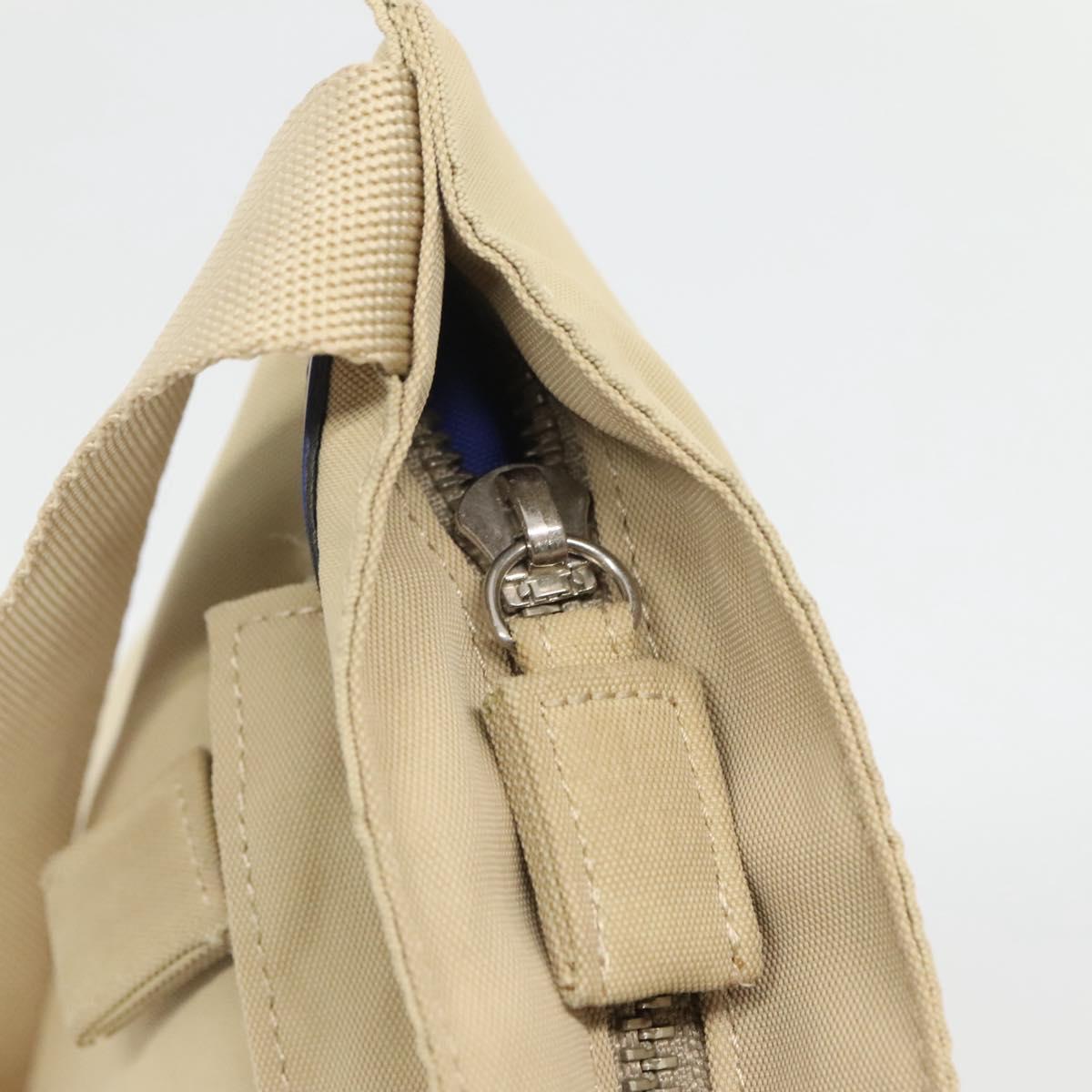 BURBERRY Blue Label Shoulder Bag Nylon Beige Auth ti2794