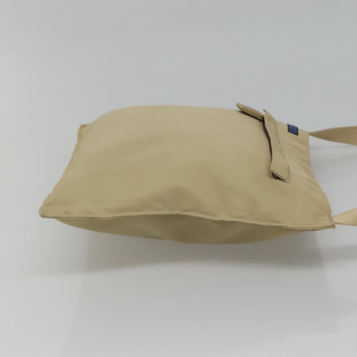BURBERRY Blue Label Shoulder Bag Nylon Beige Auth ti2794