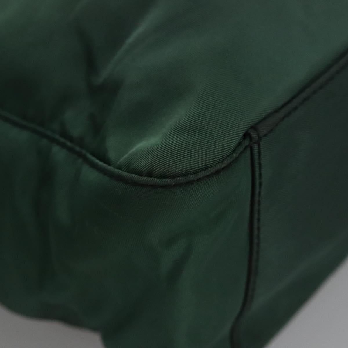 PRADA Hand Bag Nylon Green Auth ti2795