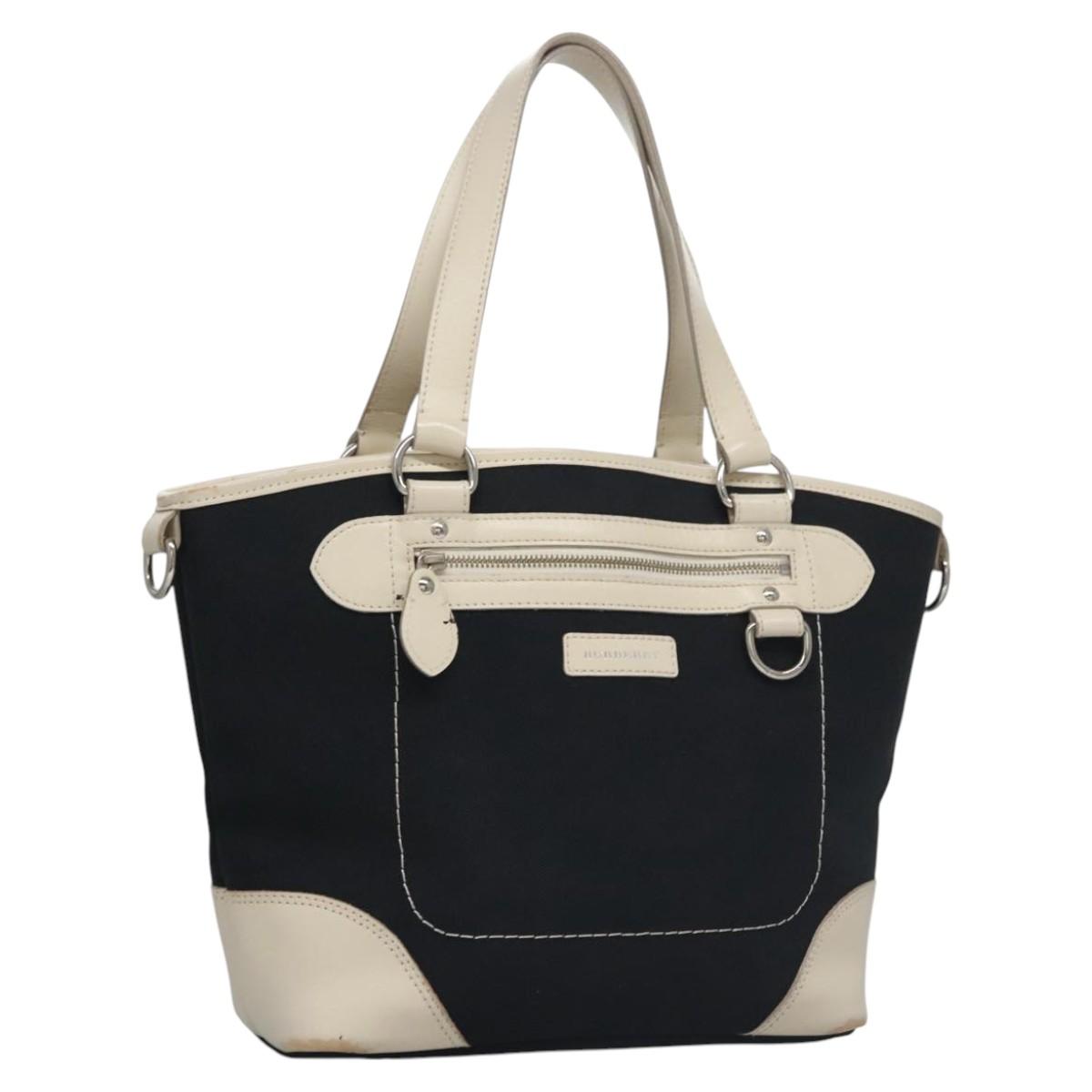 BURBERRY Tote Bag Canvas Navy Auth ti2798