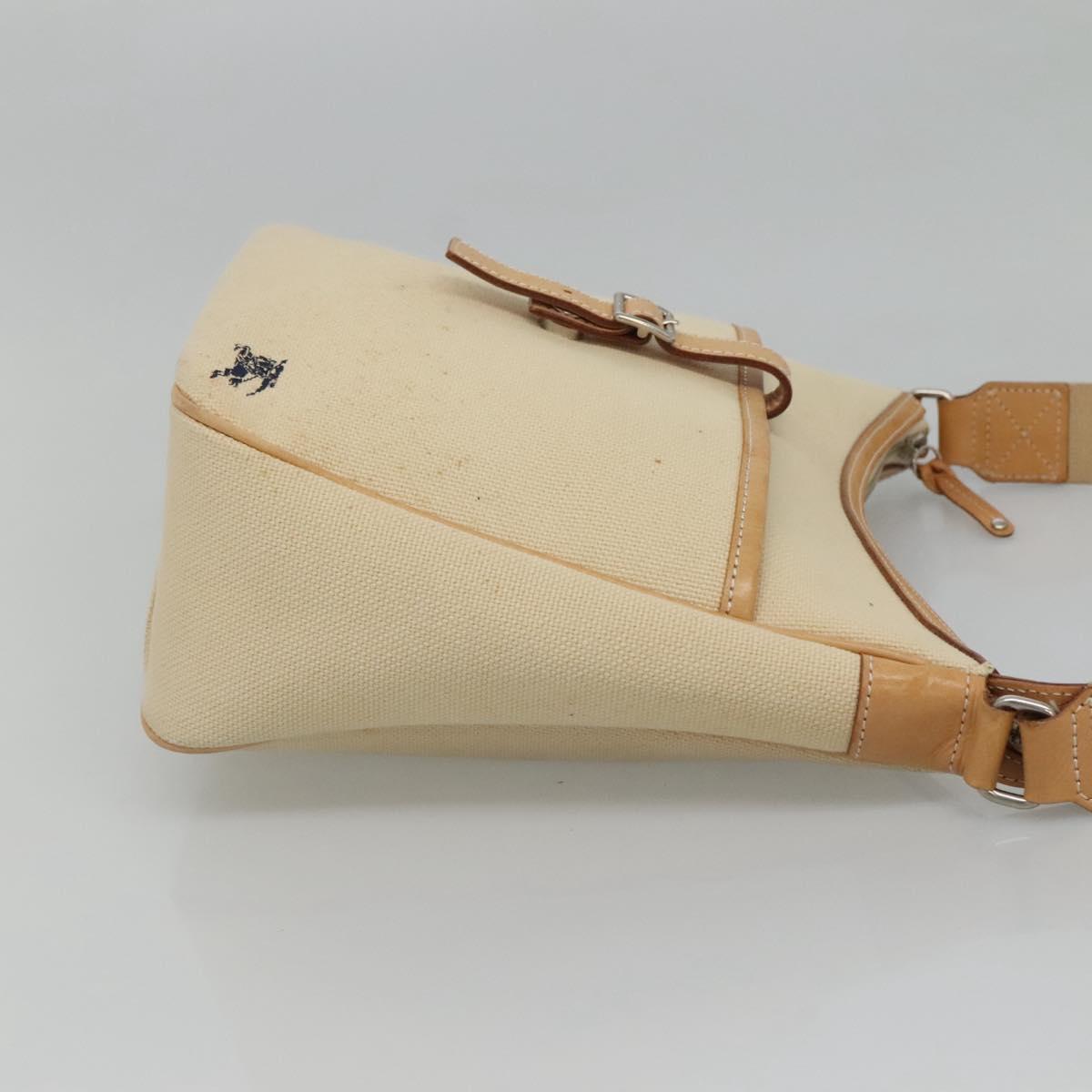BURBERRY Blue Label Shoulder Bag Canvas Beige Auth ti2800