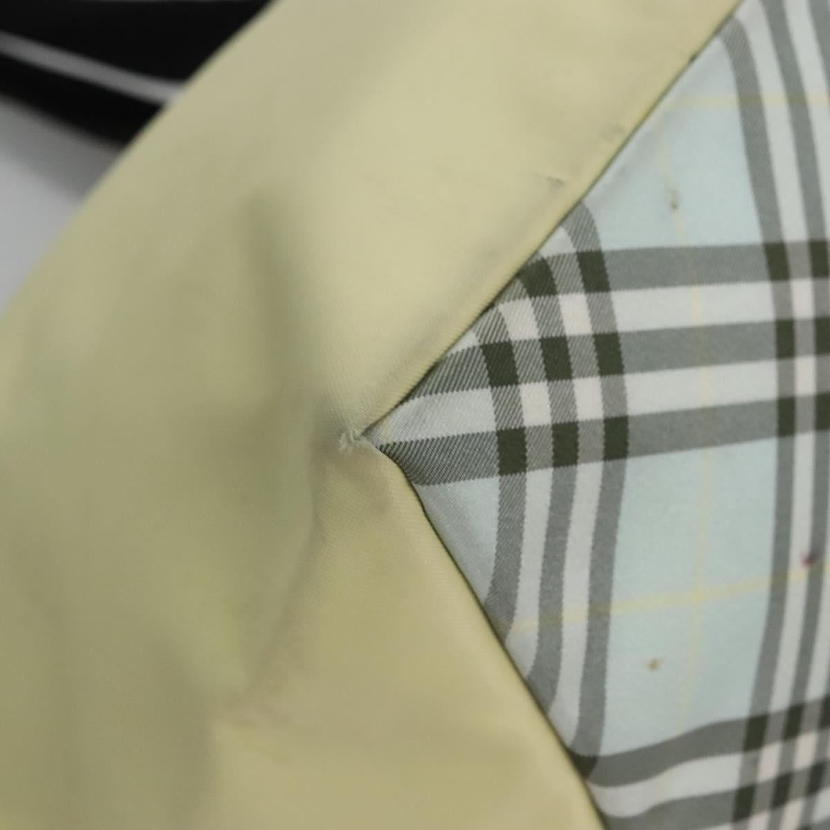 Burberrys Blue Label Tote Bag Nylon Yellow Auth ti2803