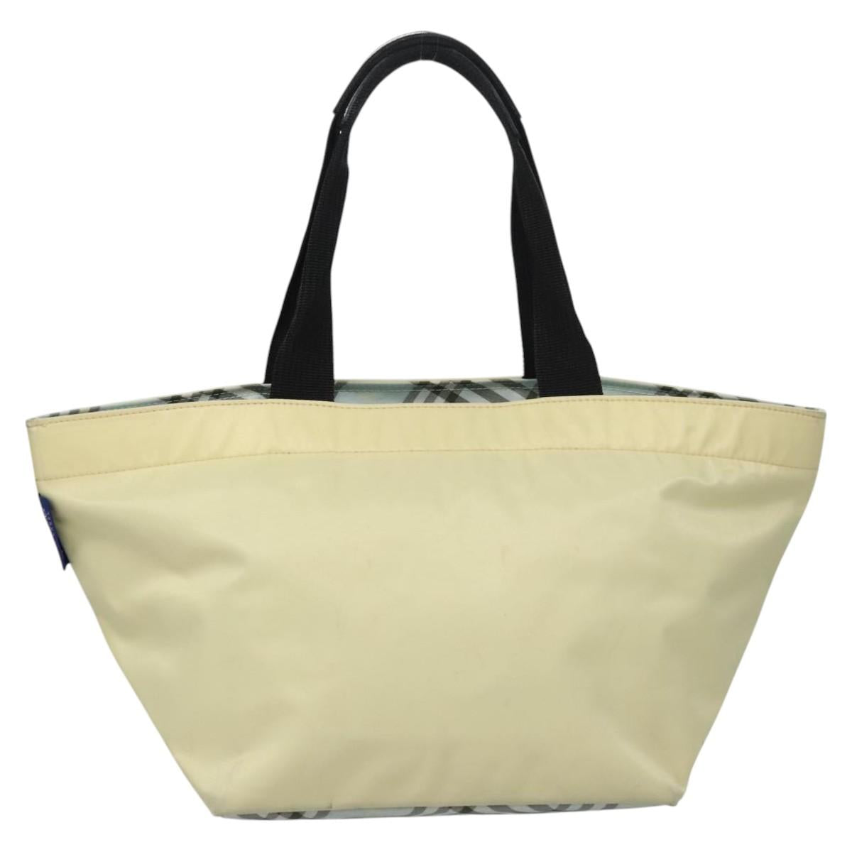Burberrys Blue Label Tote Bag Nylon Yellow Auth ti2803