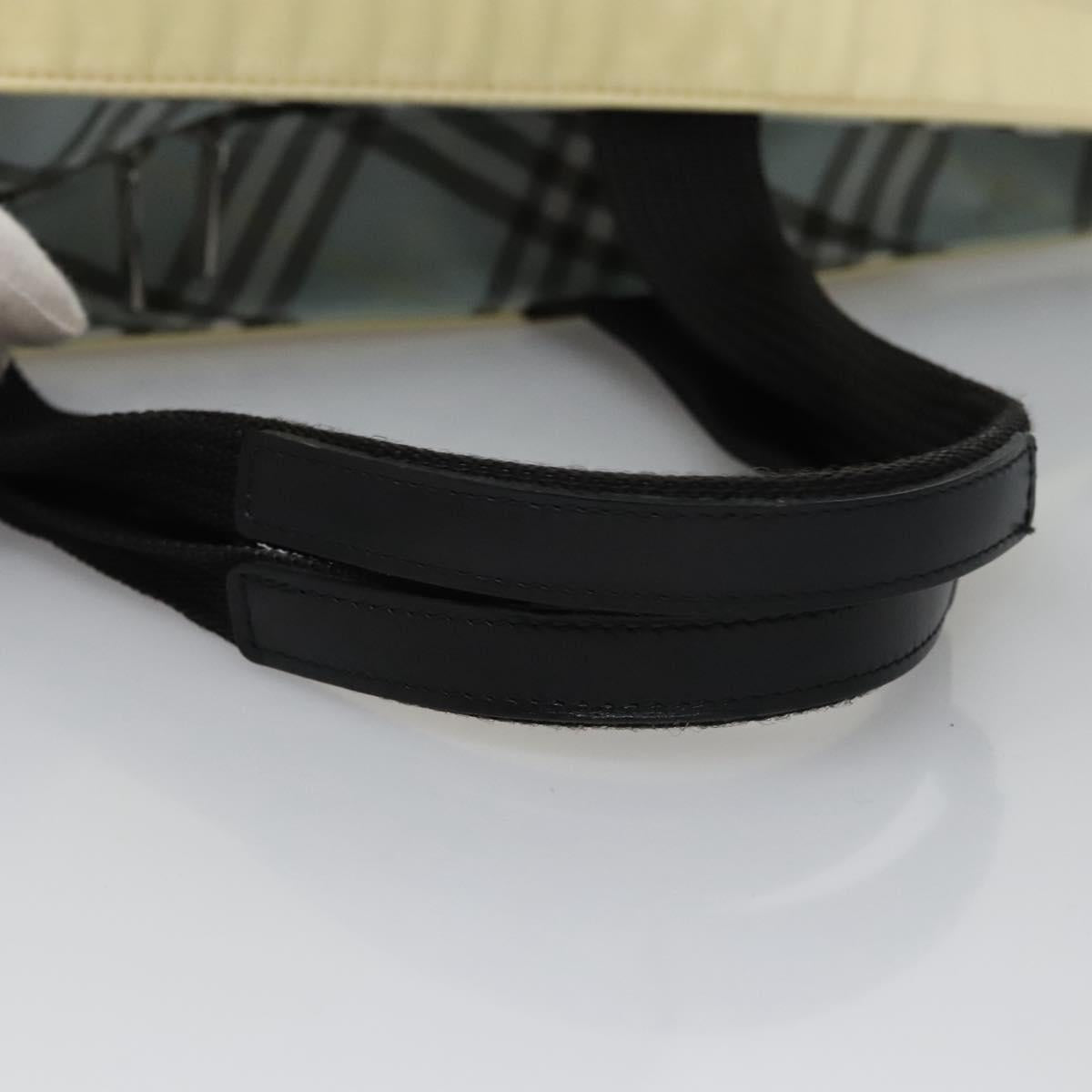 Burberrys Blue Label Tote Bag Nylon Yellow Auth ti2803