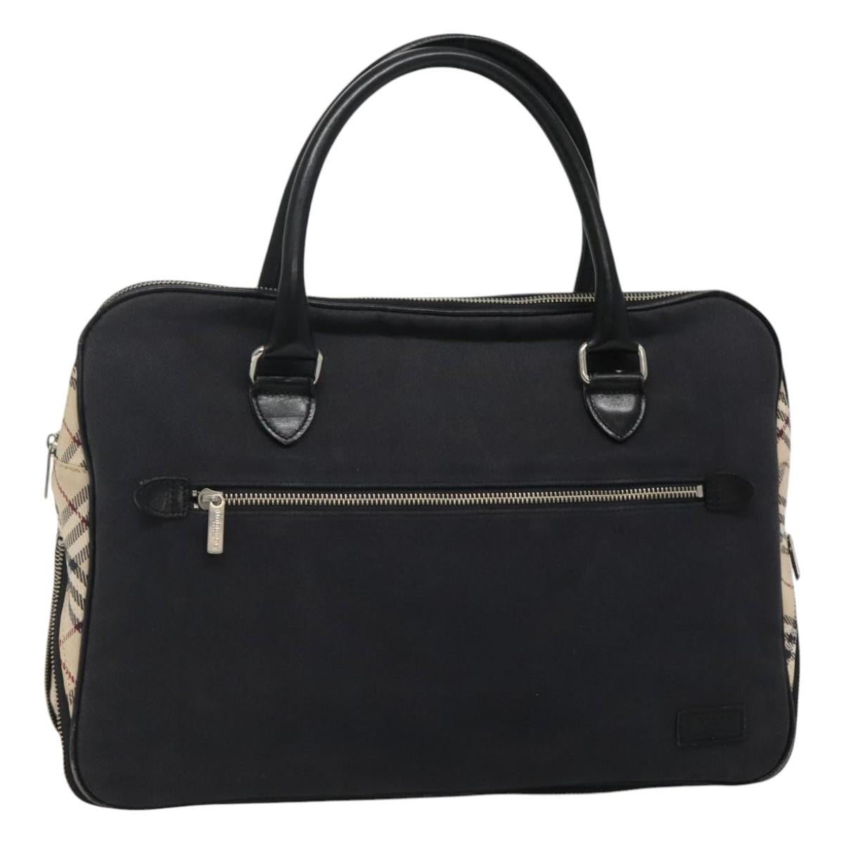 BURBERRY Blue Label Hand Bag Canvas Navy Auth ti2805