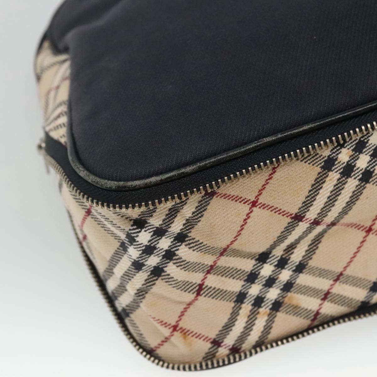 BURBERRY Blue Label Hand Bag Canvas Navy Auth ti2805