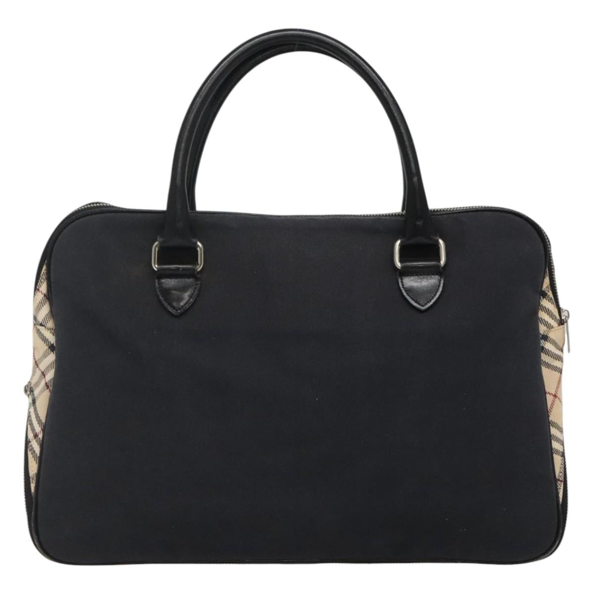 BURBERRY Blue Label Hand Bag Canvas Navy Auth ti2805